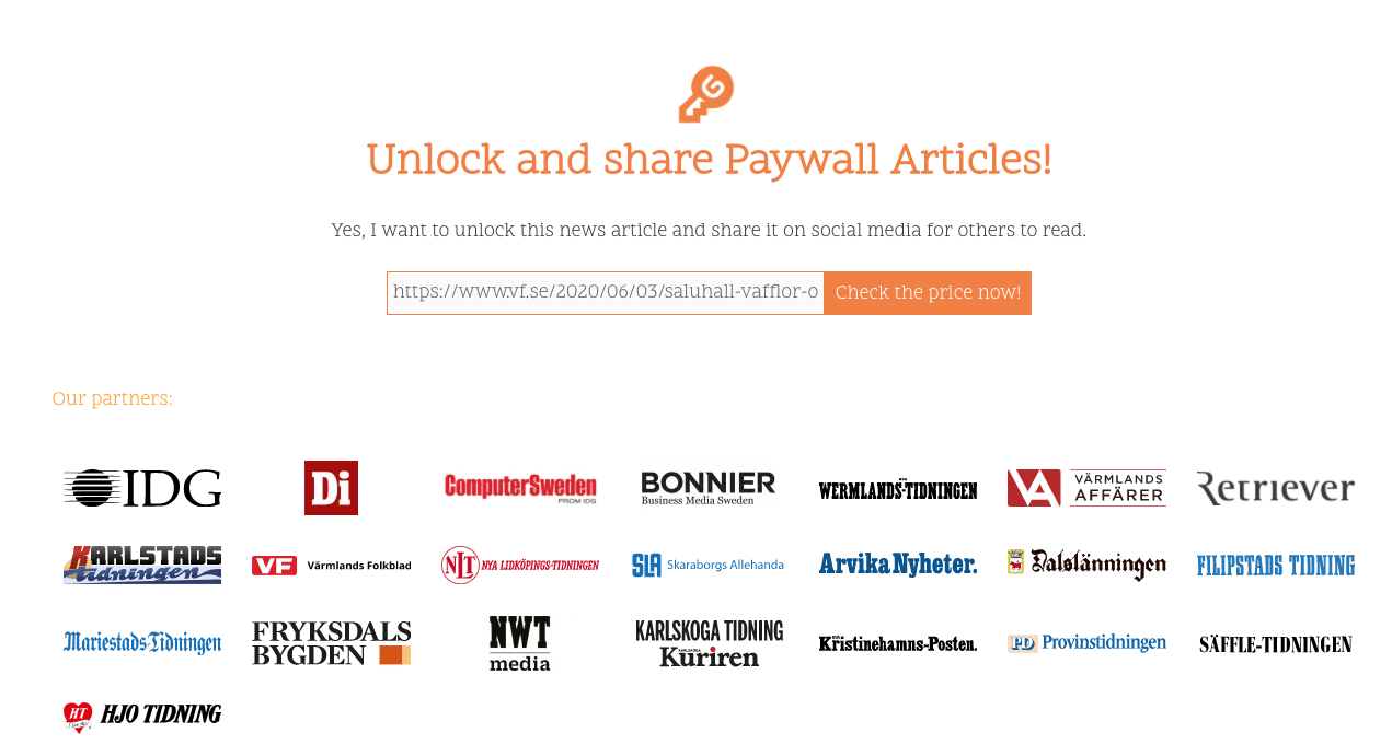 Swedish news organisations offering brands to unlock specific paywalled content.